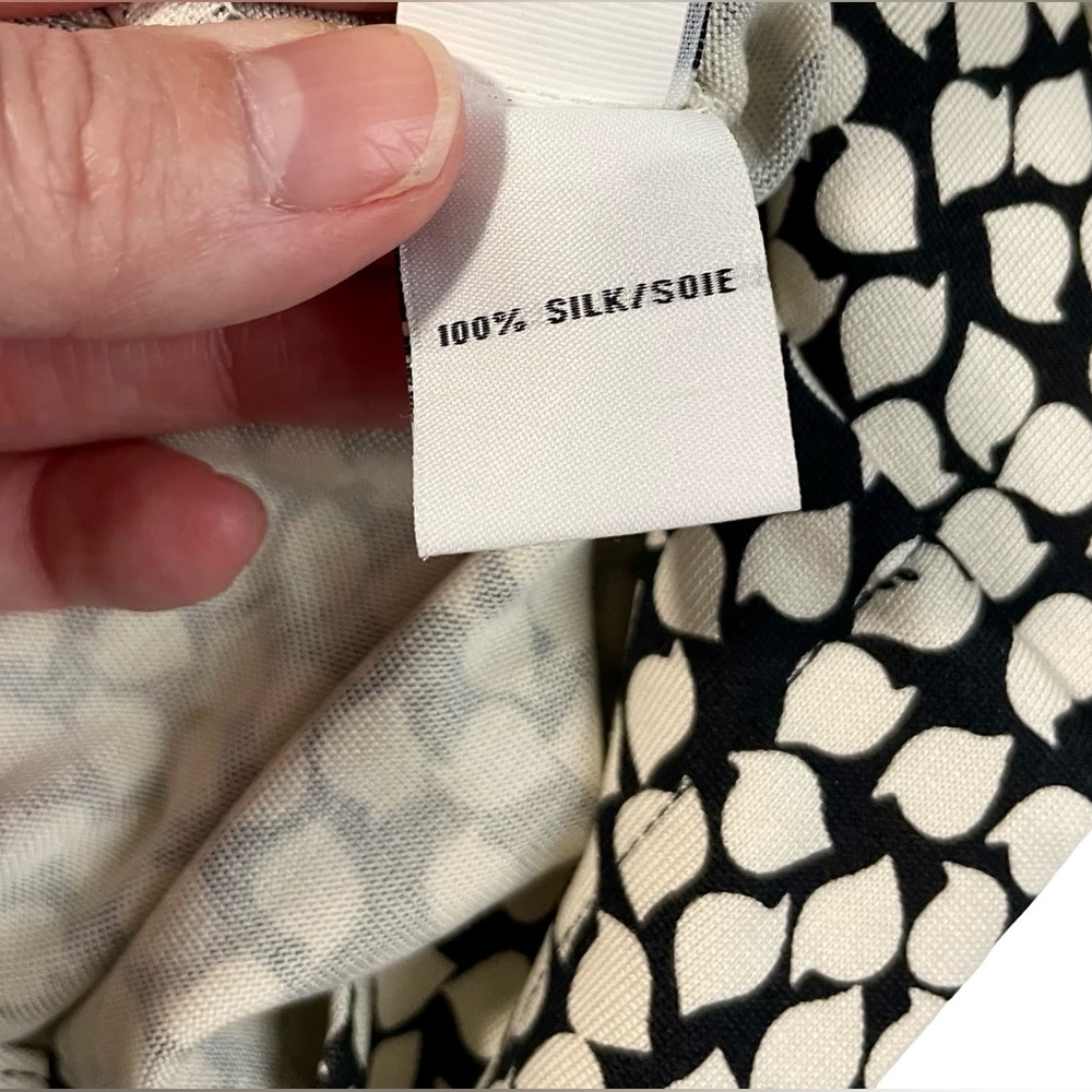 Diane Von Furstenberg Silk Anna Jersey Long Sleeve Shirt Dress Size 6 - Picture 5 of 7
